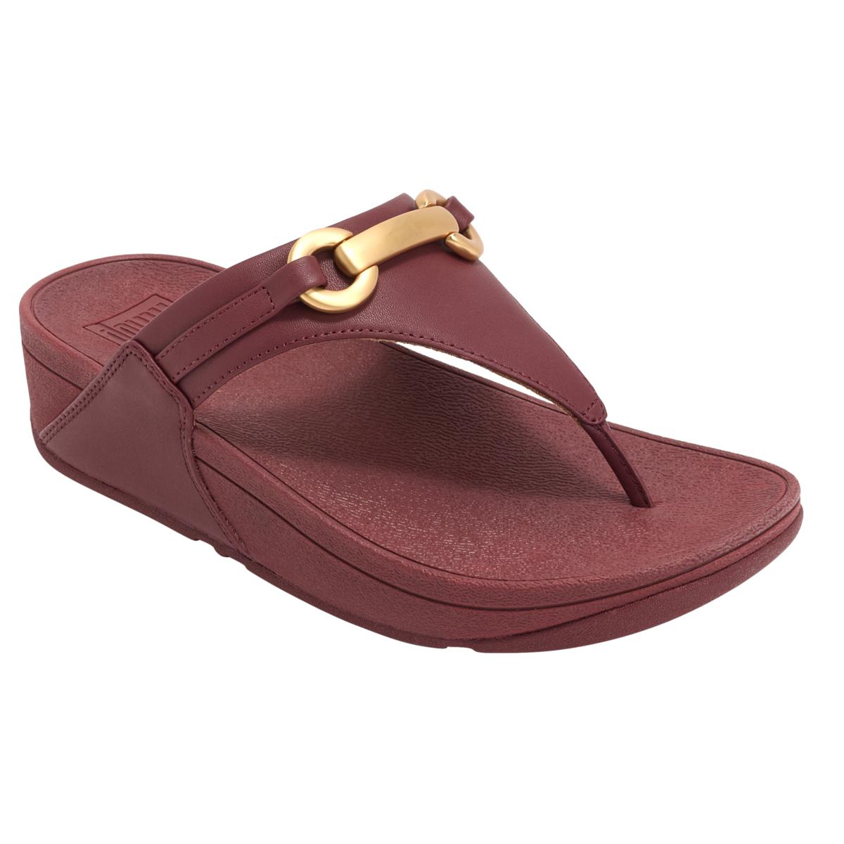 FitFlop Lulu Chunky Leather Toe-Post Sandals | HSN display picture 1