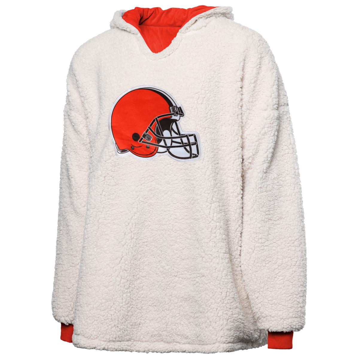 FOCO Cleveland Browns Repeat Print Reversible Hoodeez Orange,White