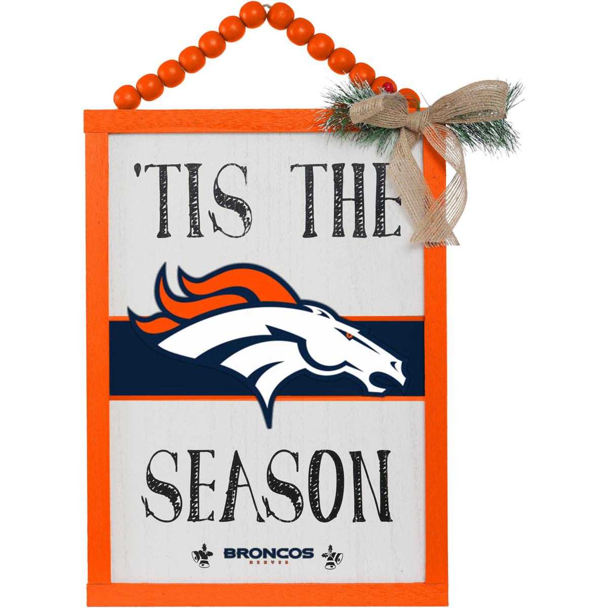 FOCO Denver Broncos 'Tis The Season Sign Navy