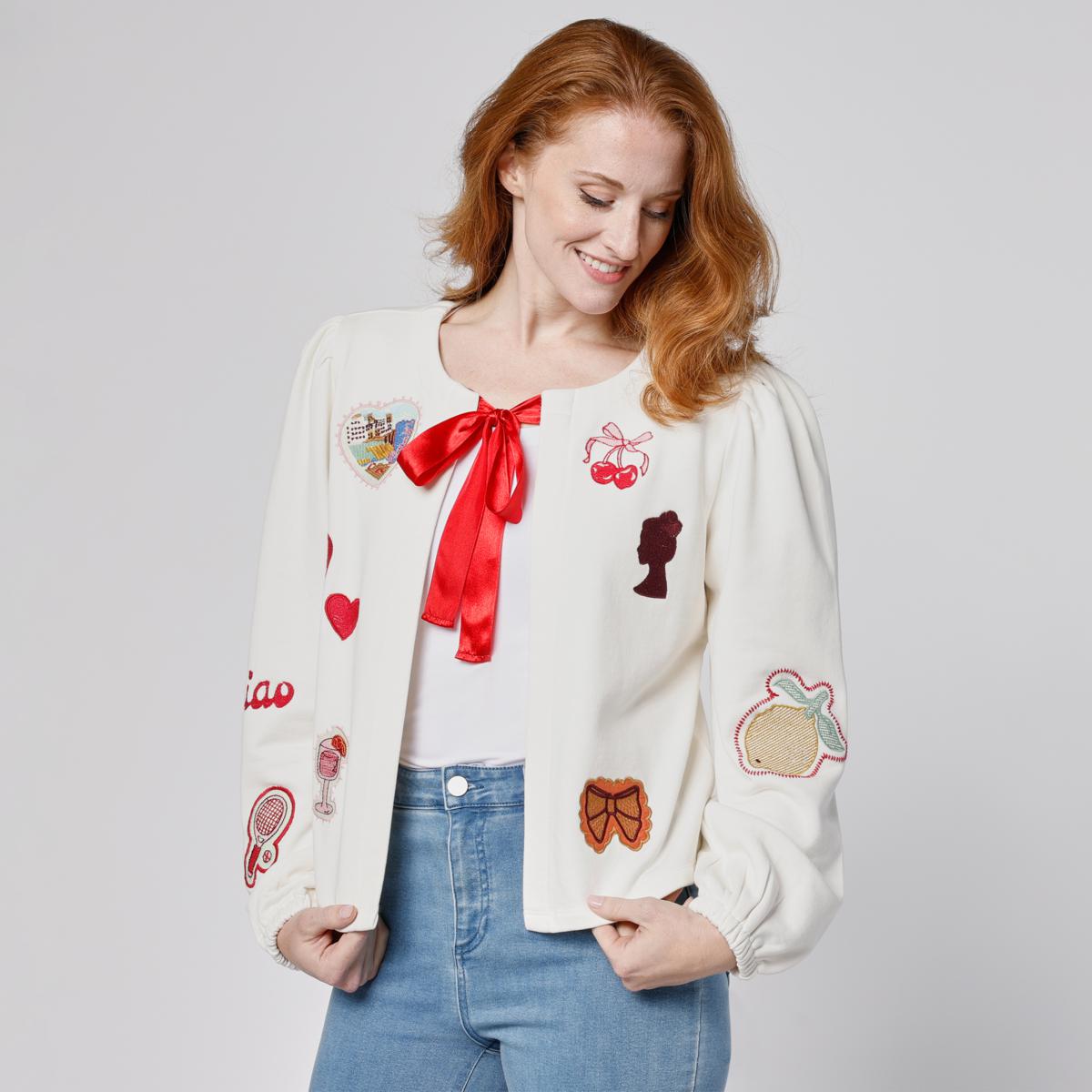 G by Giuliana Black Label Embroidered Knit Cardigan | HSN