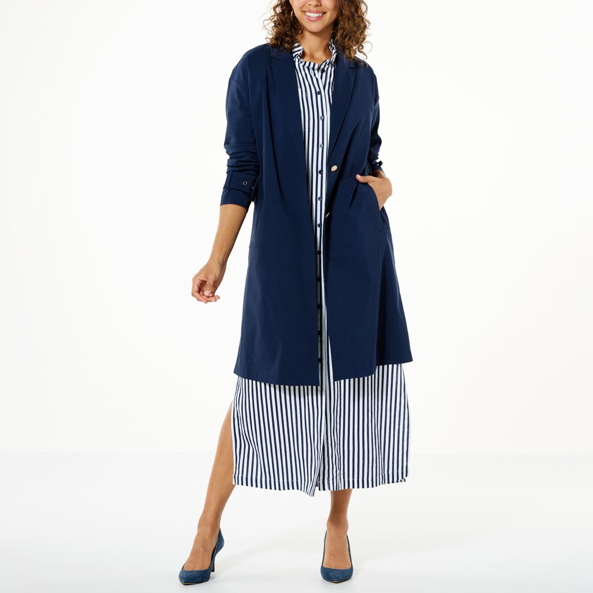 G by Giuliana Black Label Plaid Trench Coat - 20900562