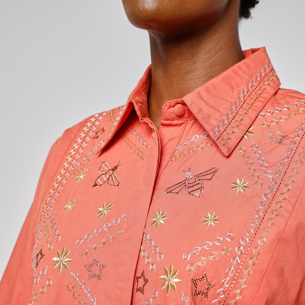 トップス MURRAL Cucurbita embroidered shirt Cucurbita embroidered shirt (White)