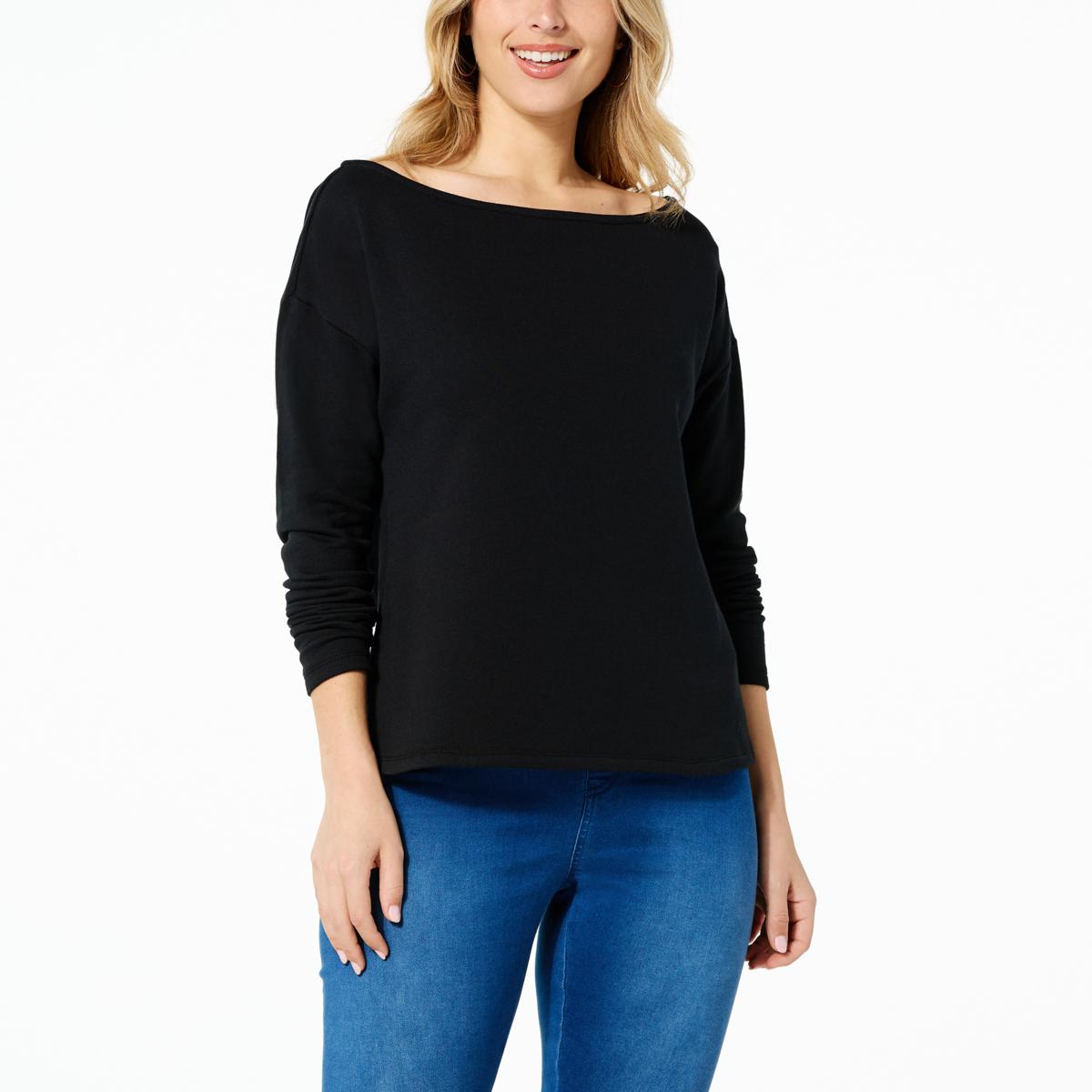 G by Giuliana French Terry On/Off Shoulder Sweatshirt