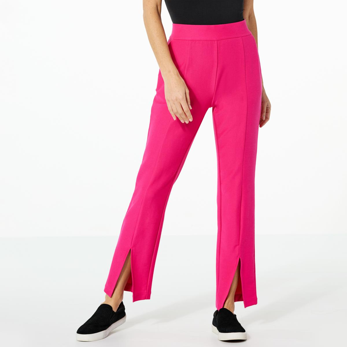 Front-slit Tapered-leg Pants