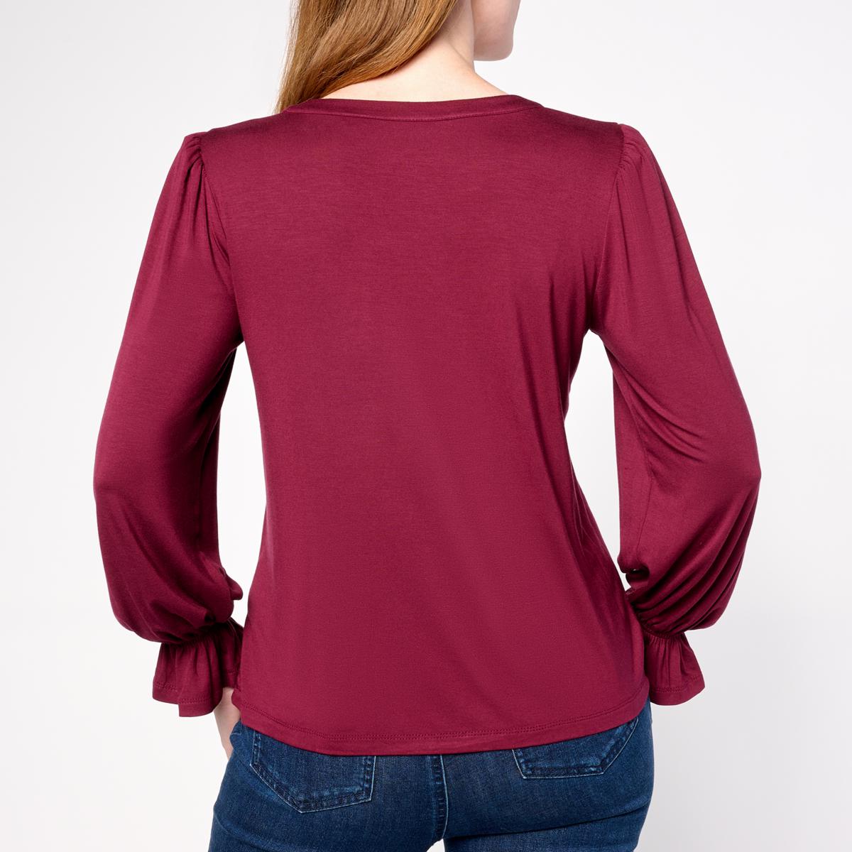 G by Giuliana Knit Top with Puff Sleeves | HSN