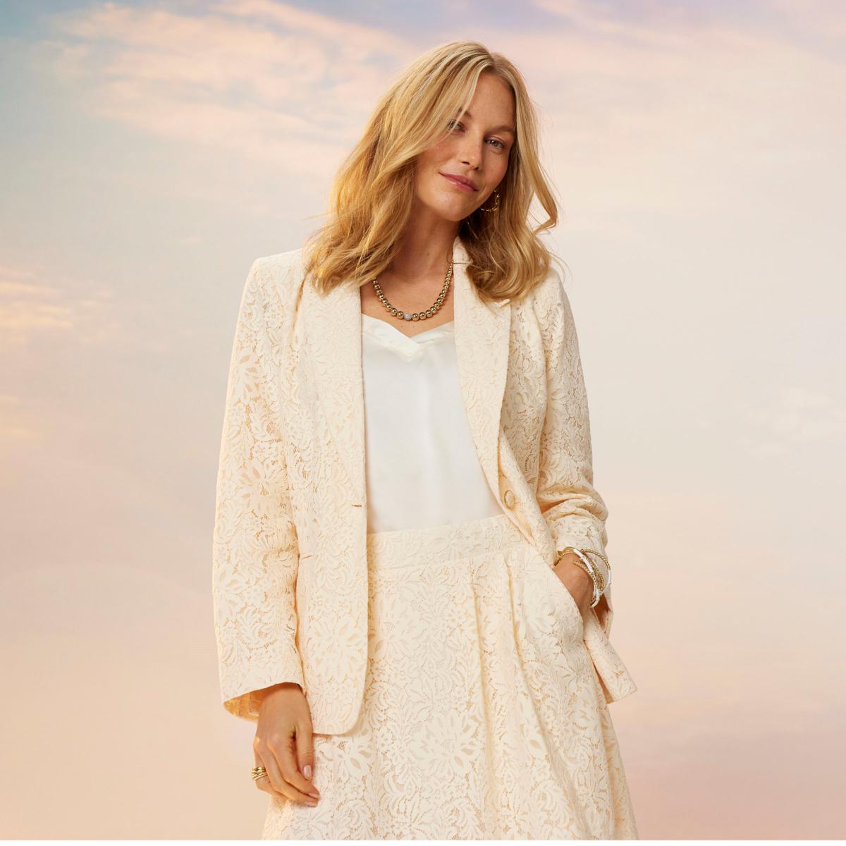G by Giuliana Floral Lace Girlfriend Blazer | HSN