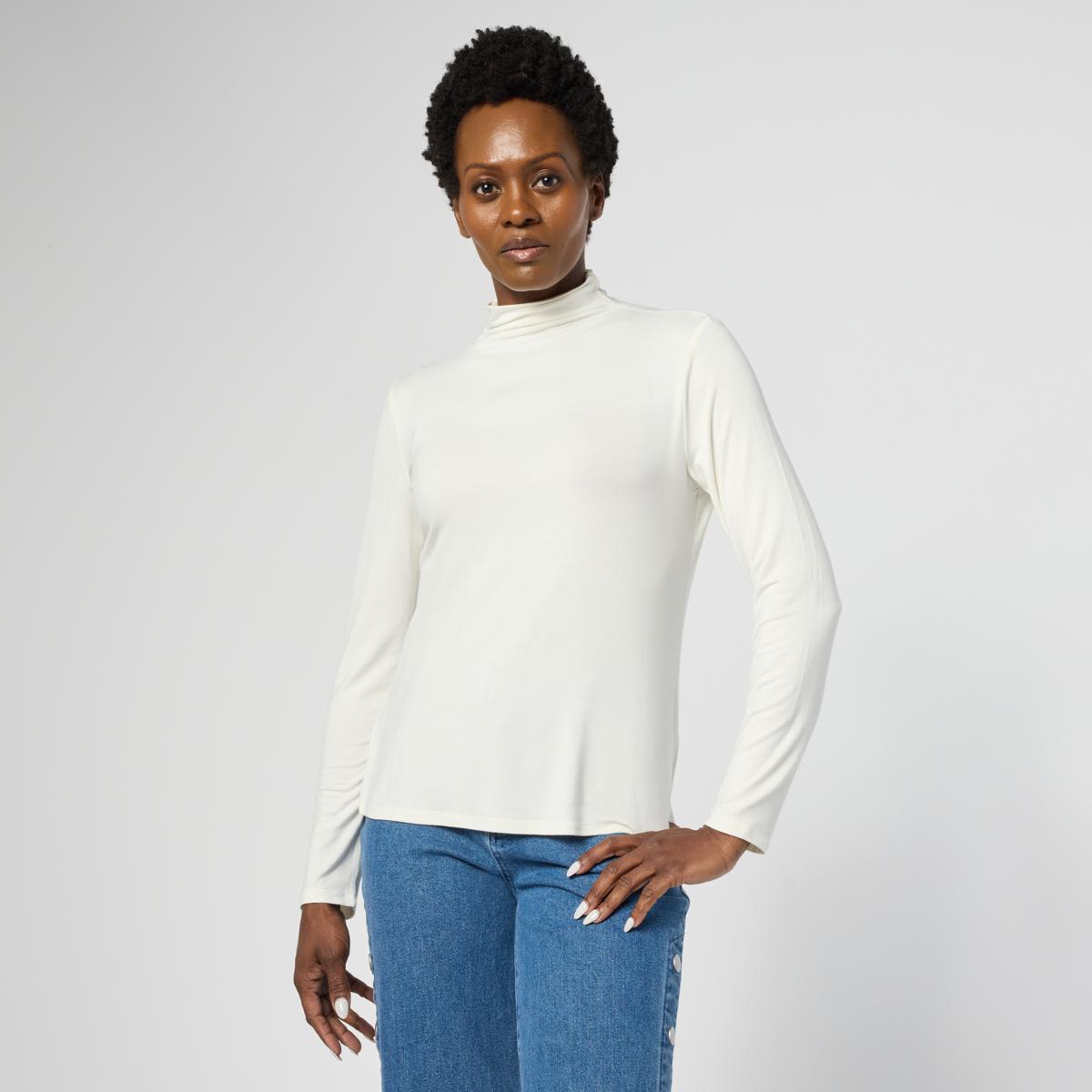 G by Giuliana Long Sleeve Mini Mock Neck Top | HSN