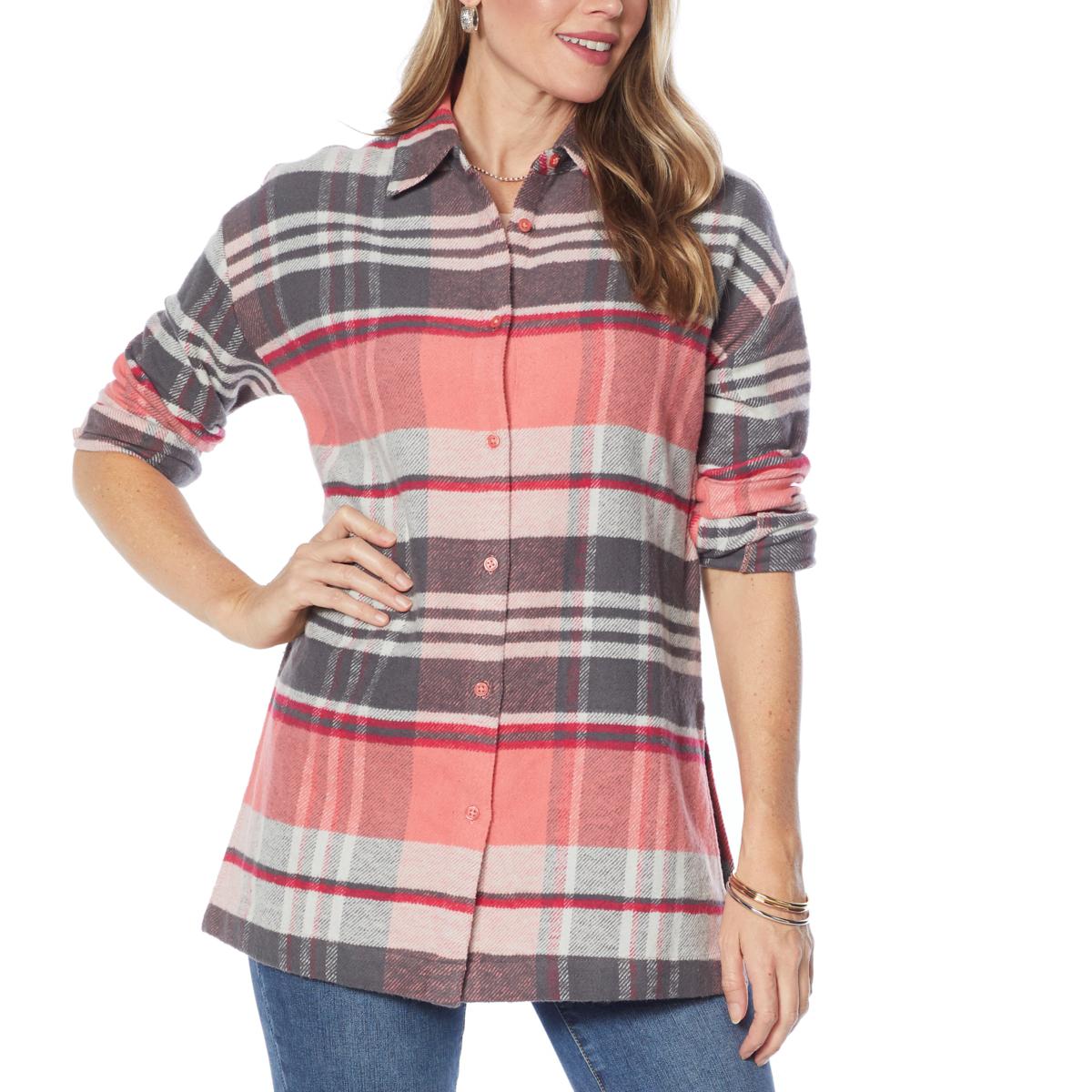 Lucky Brand Long Sleeve Plaid Brushed Knit Shirt