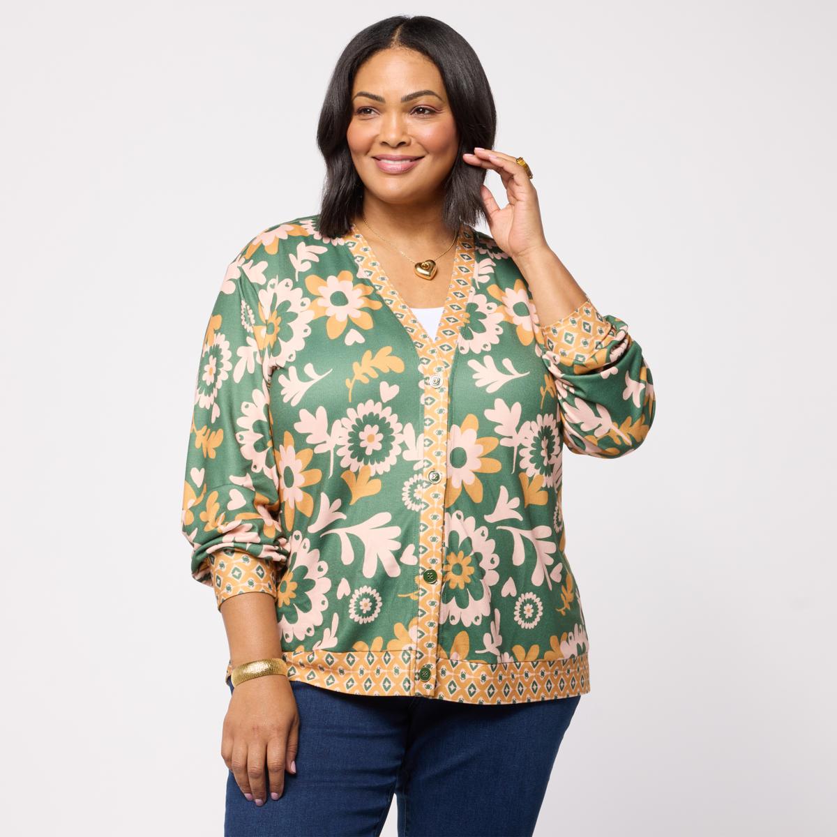 G by Giuliana Printed Knit Cardigan | HSN