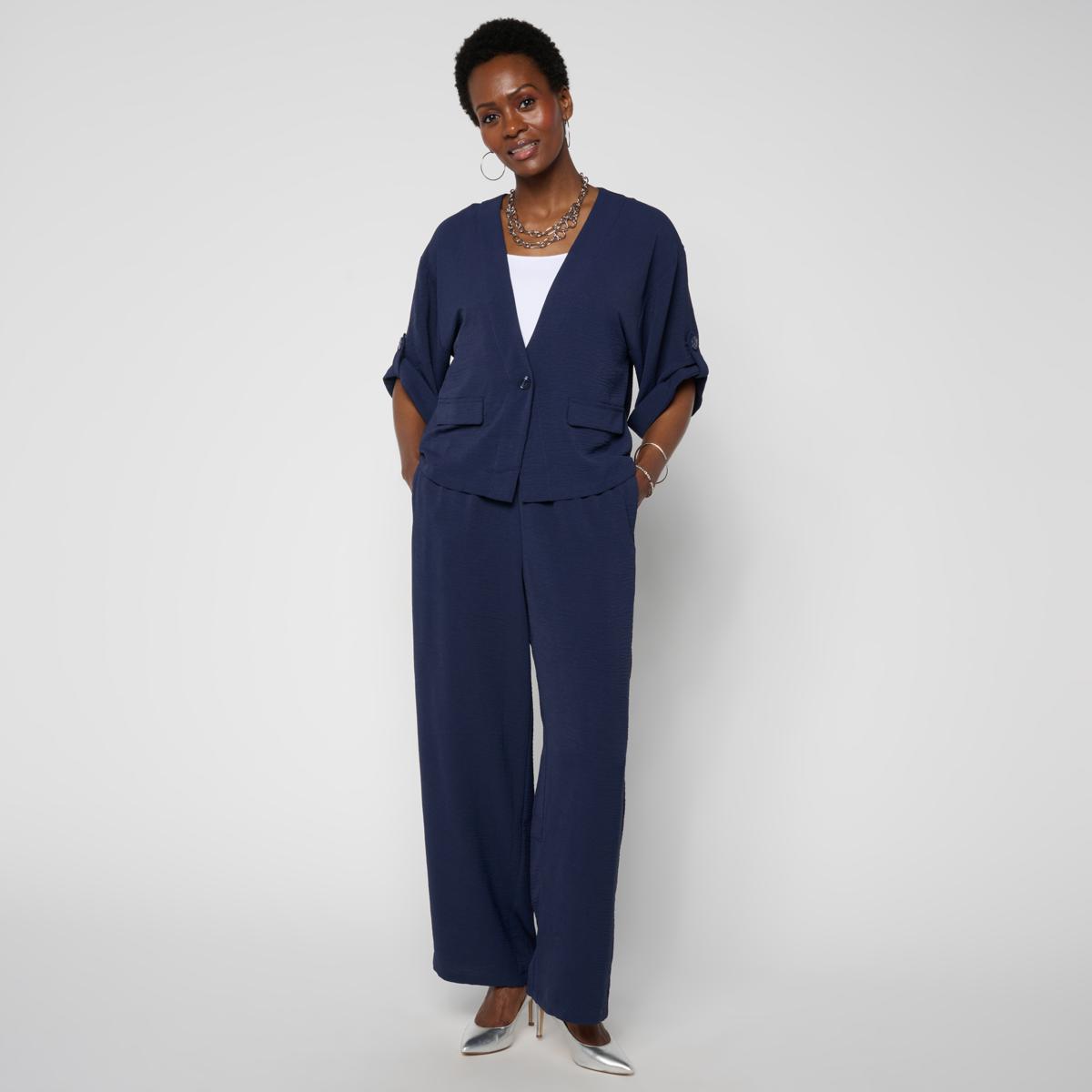 G by Giuliana Short Sleeve Stretch Woven Jacket | HSN