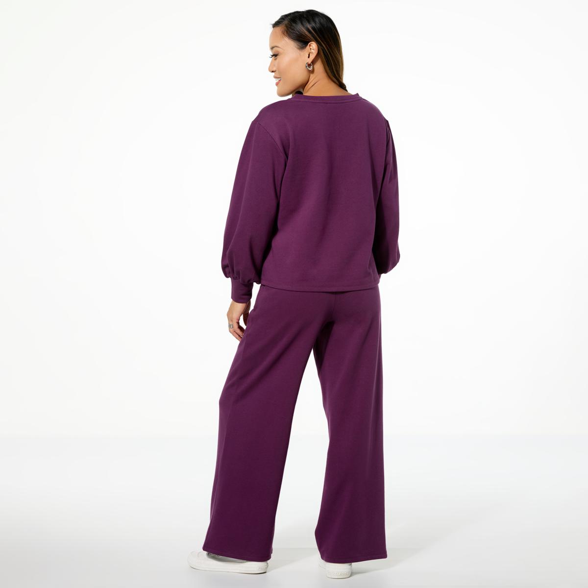 G By Giuliana So Soft French Terry 2-piece Top and Pant Set