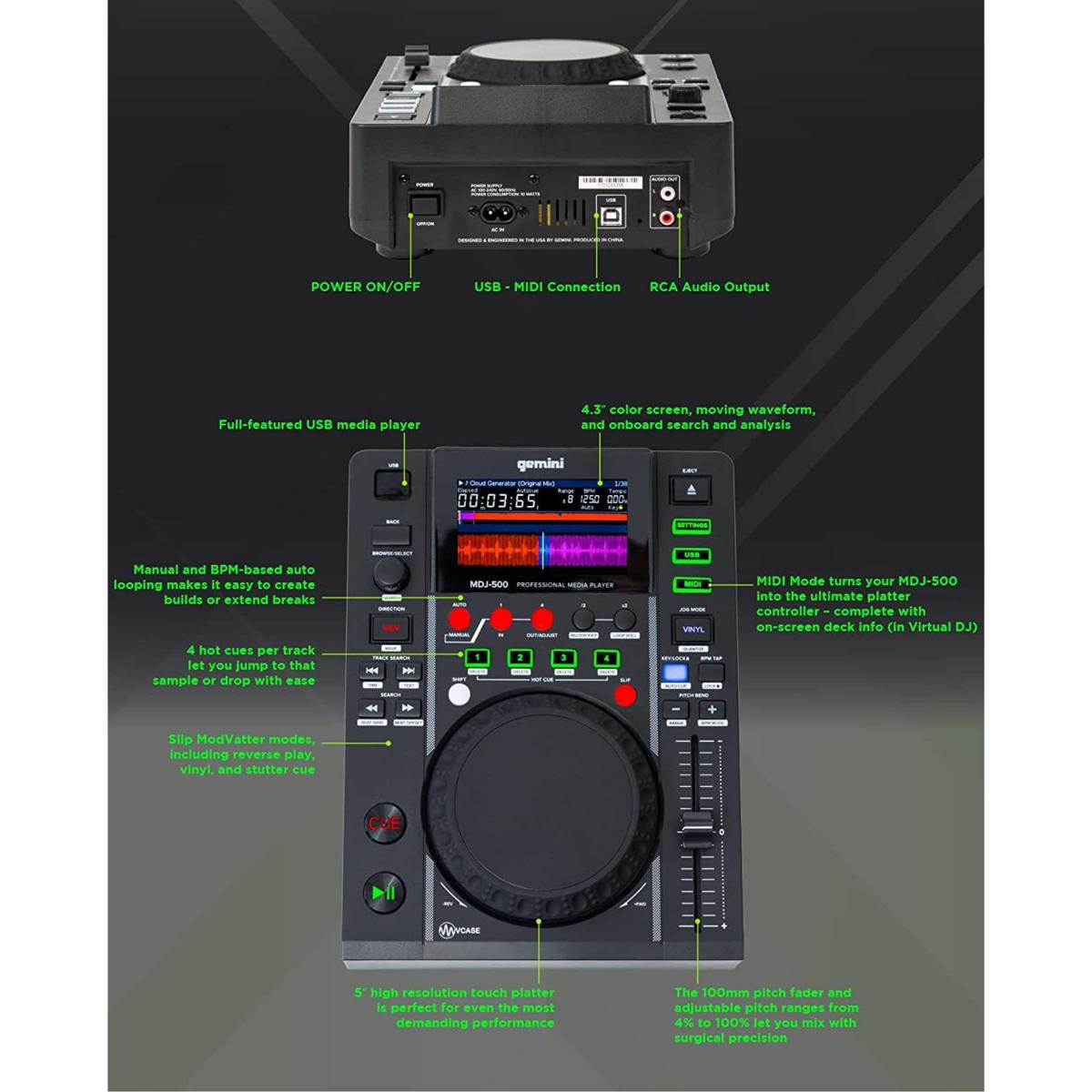 優先購入Gemini MDJ-500 DJ機材