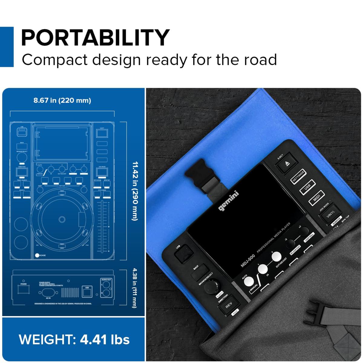 Gemini MDJ-500 Professional Media Player | HSN