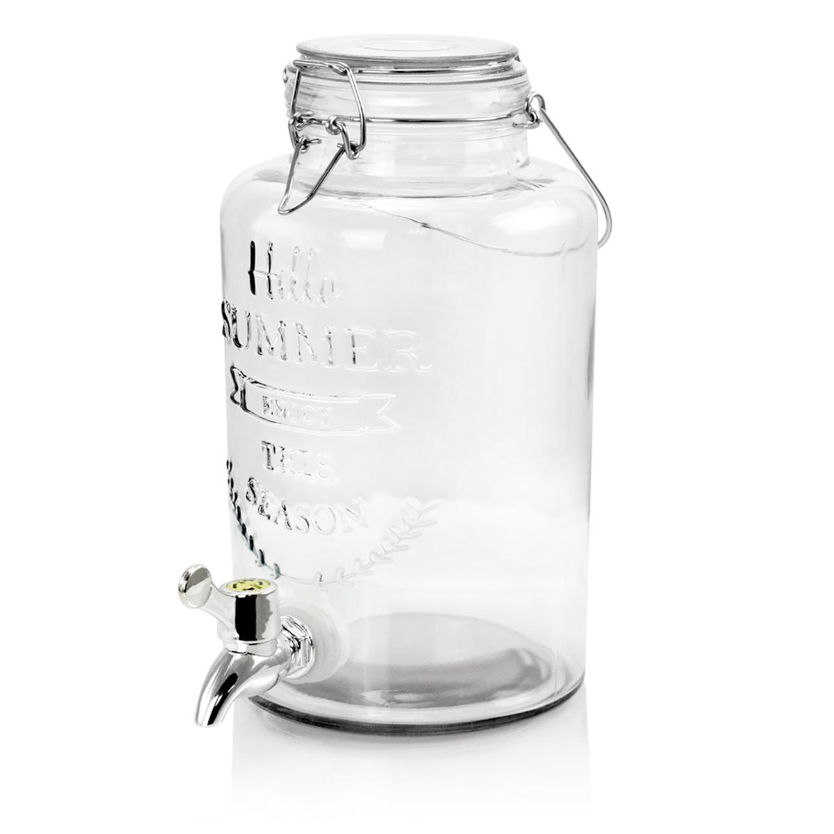 Gibson Home Bayfront Summer 2.5 Liter Mason Jar Glass Beverage ...