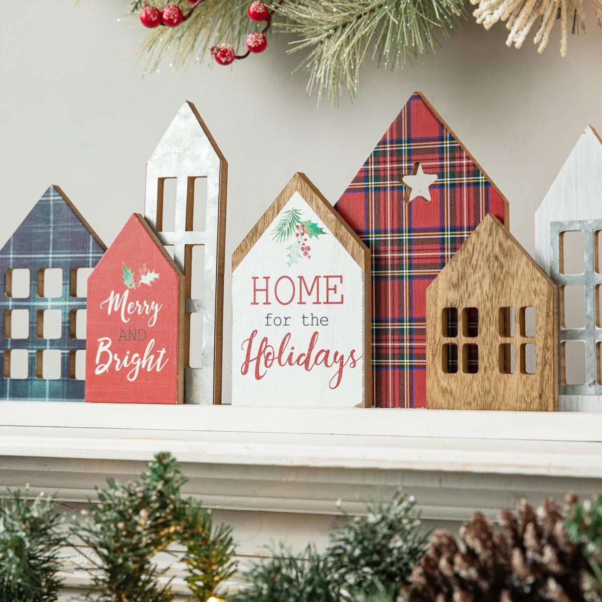 Glitzhome 20in L Christmas House Wooden Decor - 20744780 | HSN
