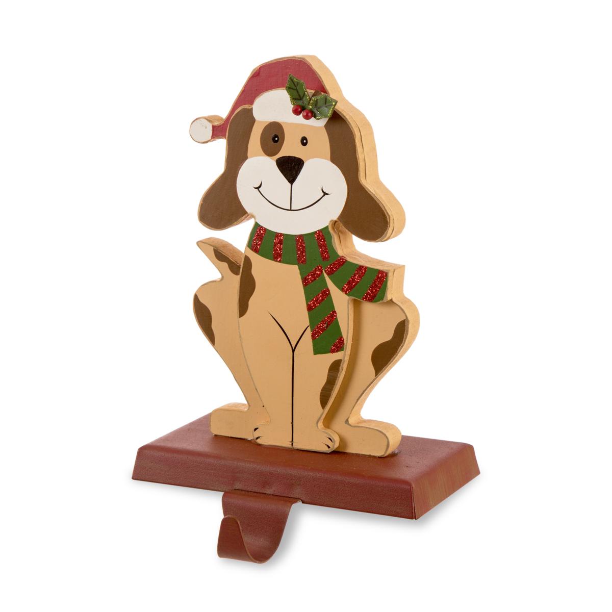 Glitzhome 7.75in. H Wooden and Metal Dog Stocking Holder 22187651 HSN