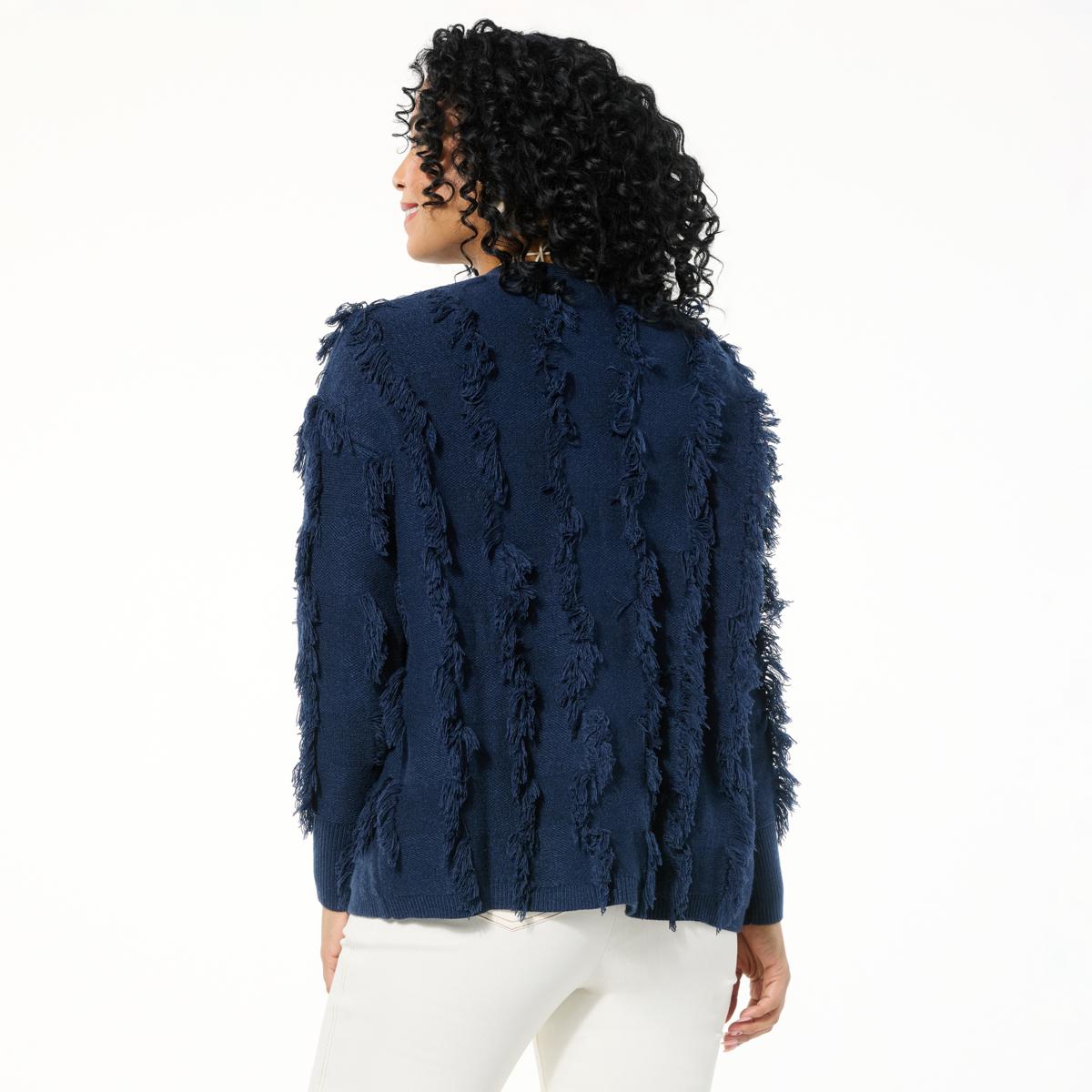 GREY by Jhoan Sebastian Grey Fringe Sweater Cardigan