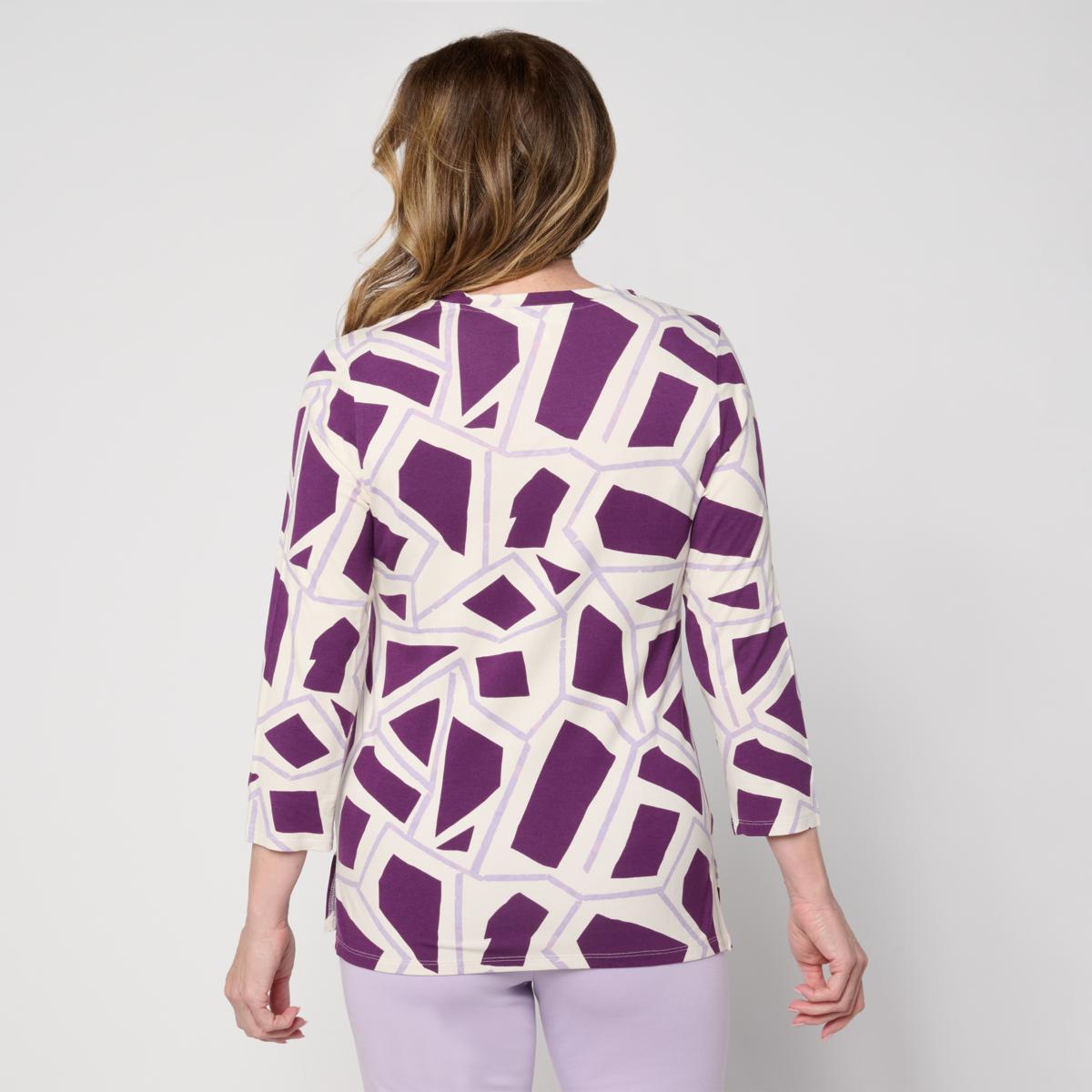 GREY by Jhoan Sebastian Grey V-Neck Top with Cutout Detail | HSN