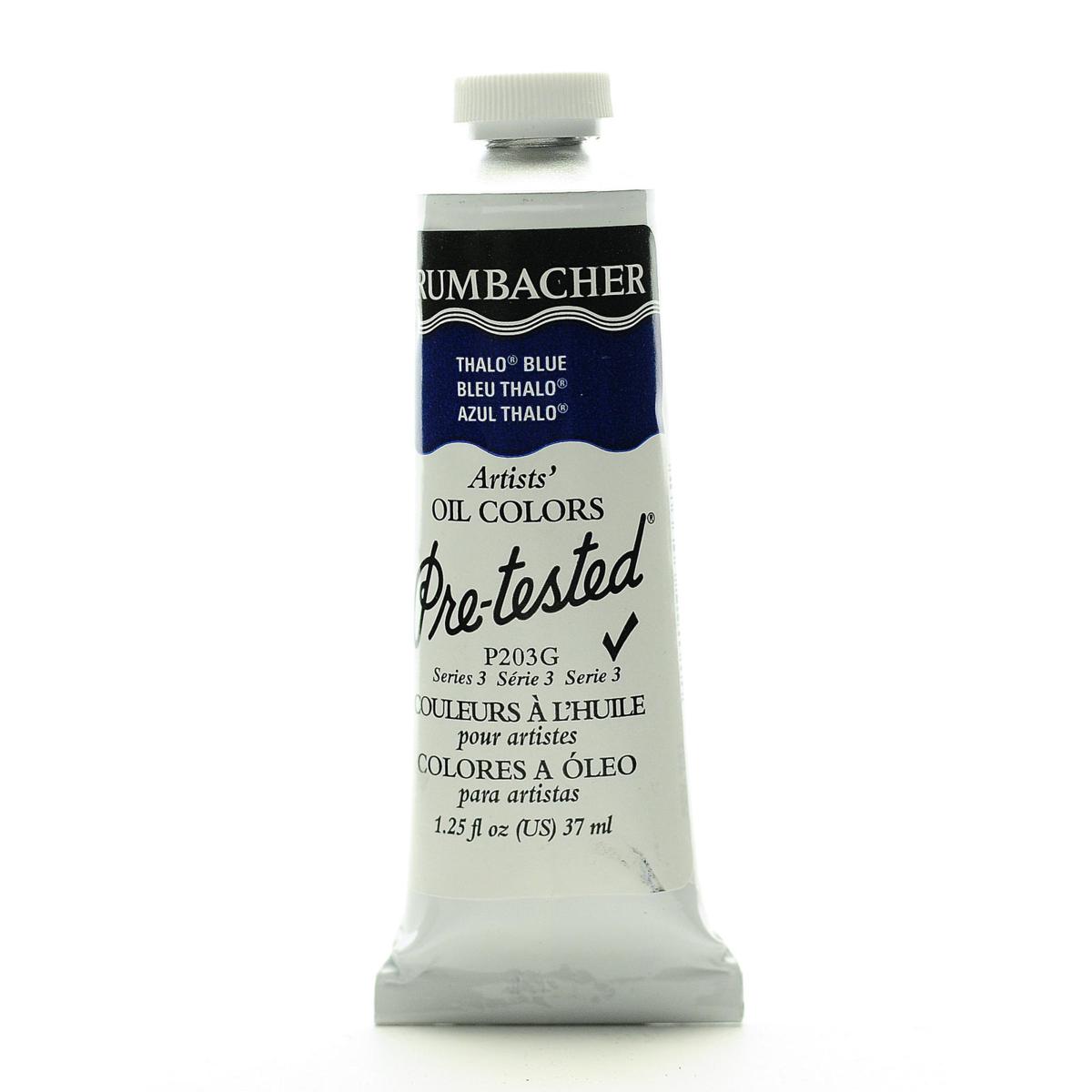 Grumbacher Pre-Tested Oil Colors 1.25 oz. - Thalo Blue P203 - 8856731