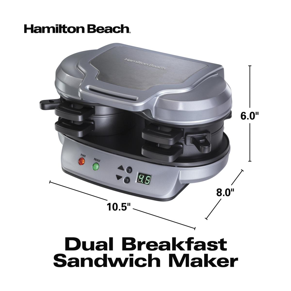 Hamilton Beach Dual Breakfast Sandwich Maker With Timer selling NEW