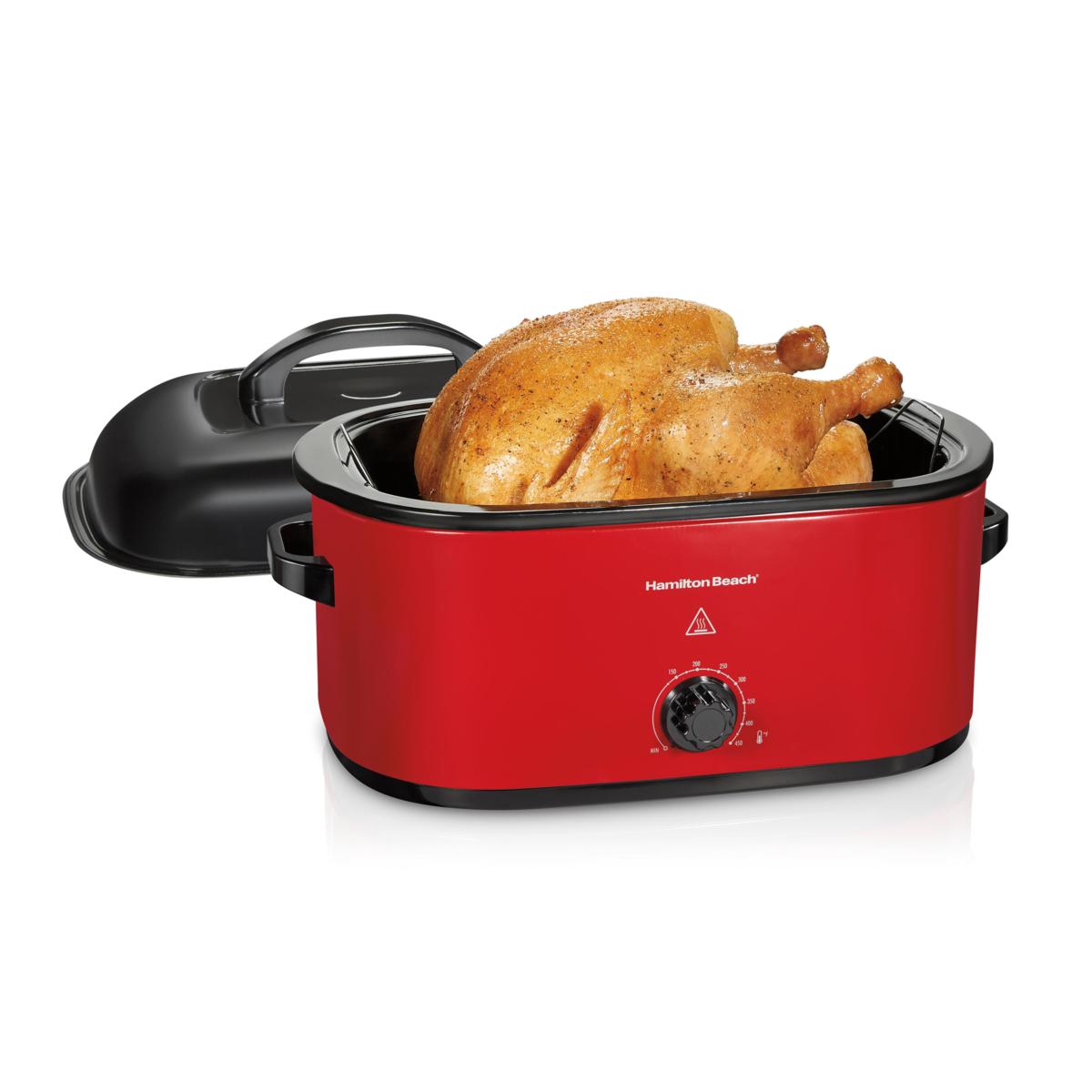 電子レンジ・オーブン hamilton beach Electric Roaster Oven Hamilton Beach 20 qt. Black Roaster Oven 32210 - The Home Depot