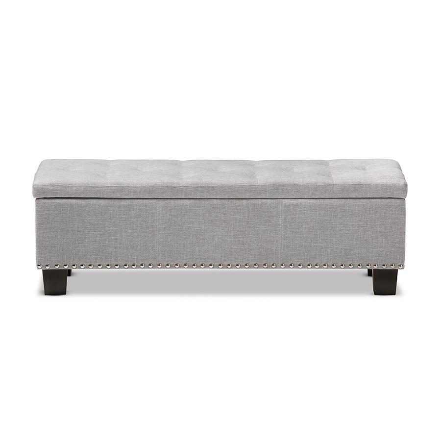 Hannah Fabric Upholstered Button Tufting Storage Ottoman Bench