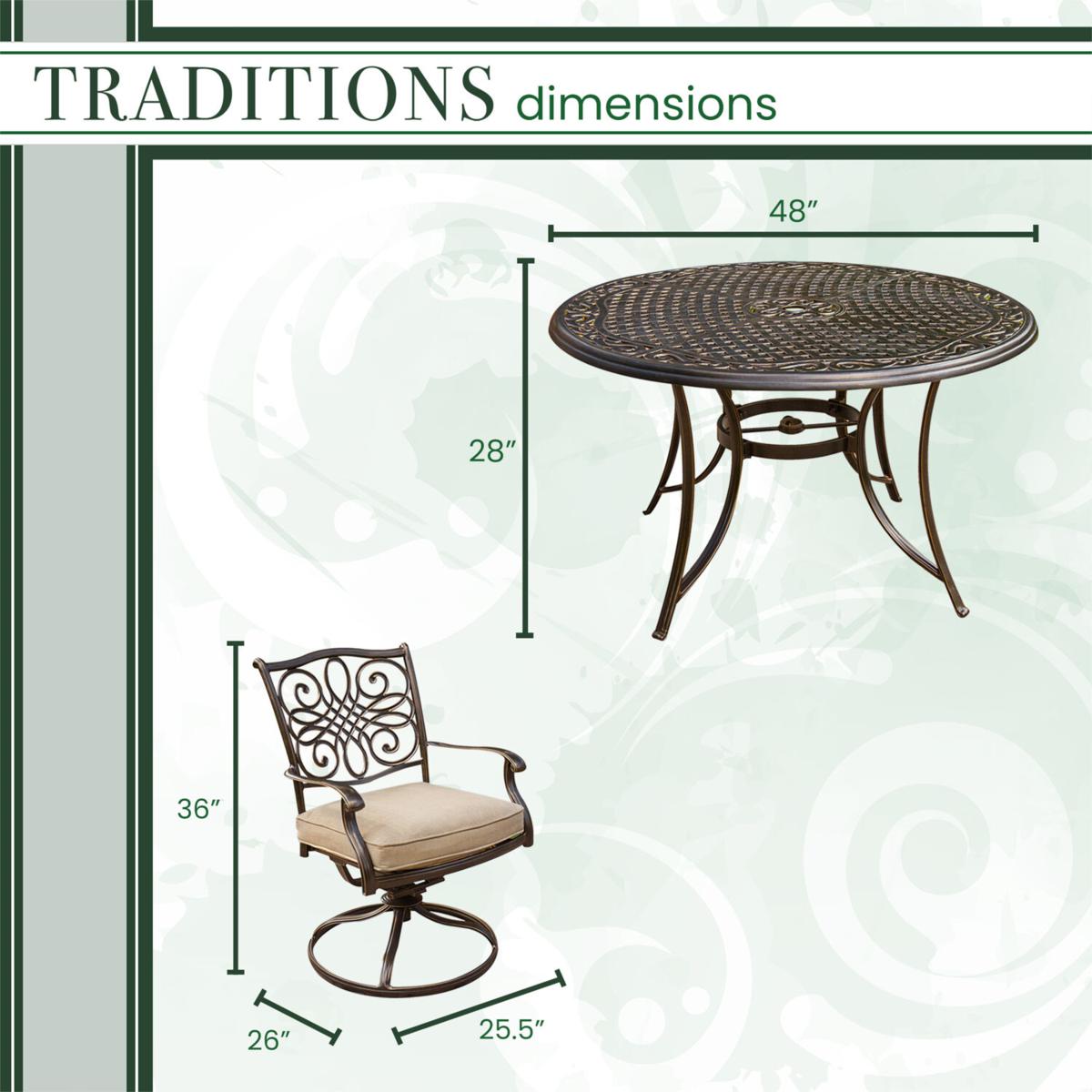 Seat Cushion for Traditions Dining Chairs and Swivel Rockers - Hanover Home