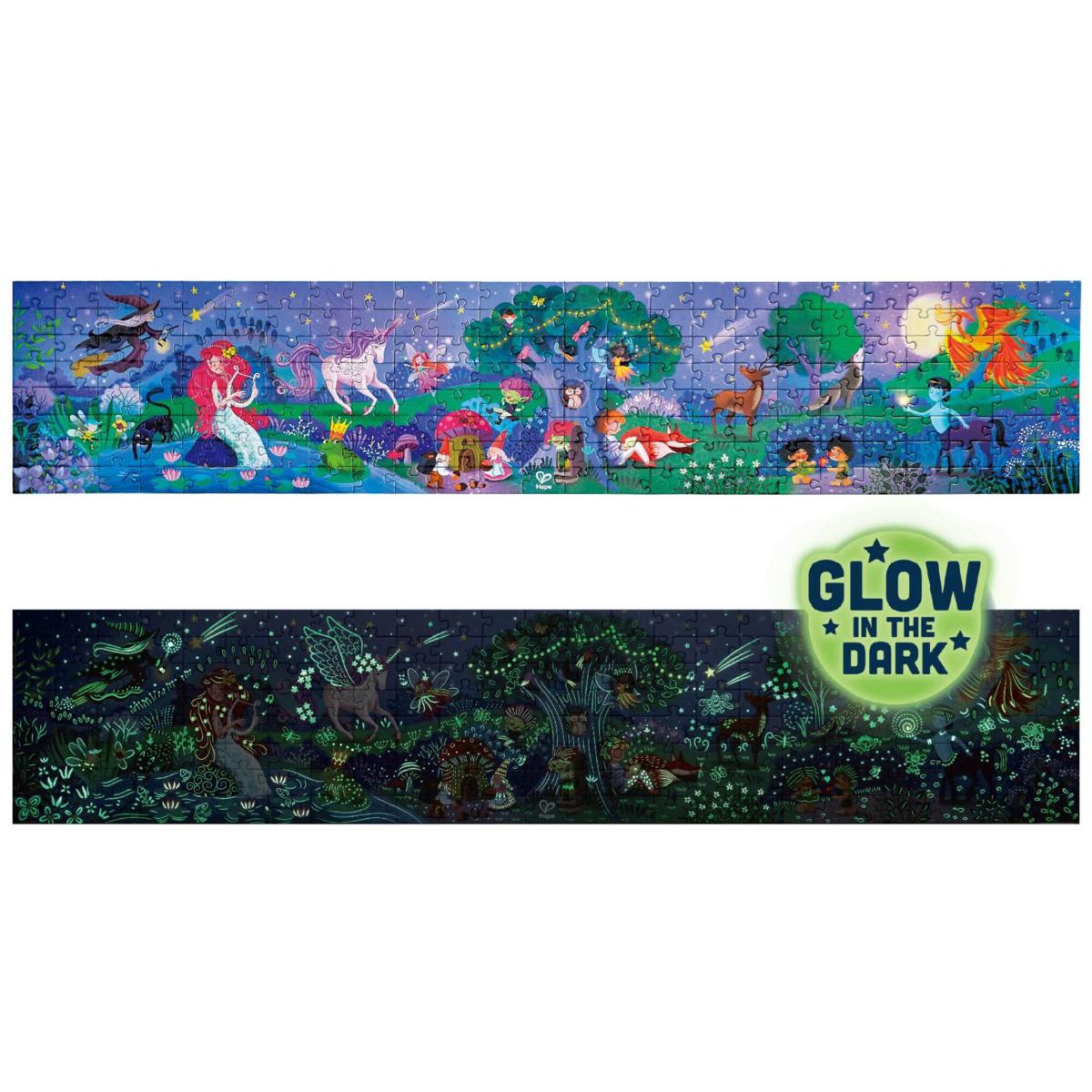 Hape Giant Glow-In-The-Dark Puzzle Magic Forest, 200 Pieces | HSN