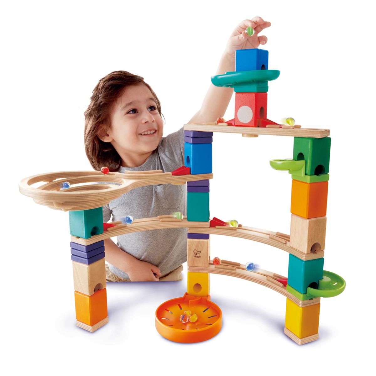 Hape Quadrilla Wooden Marble Run Construction Cliffhanger