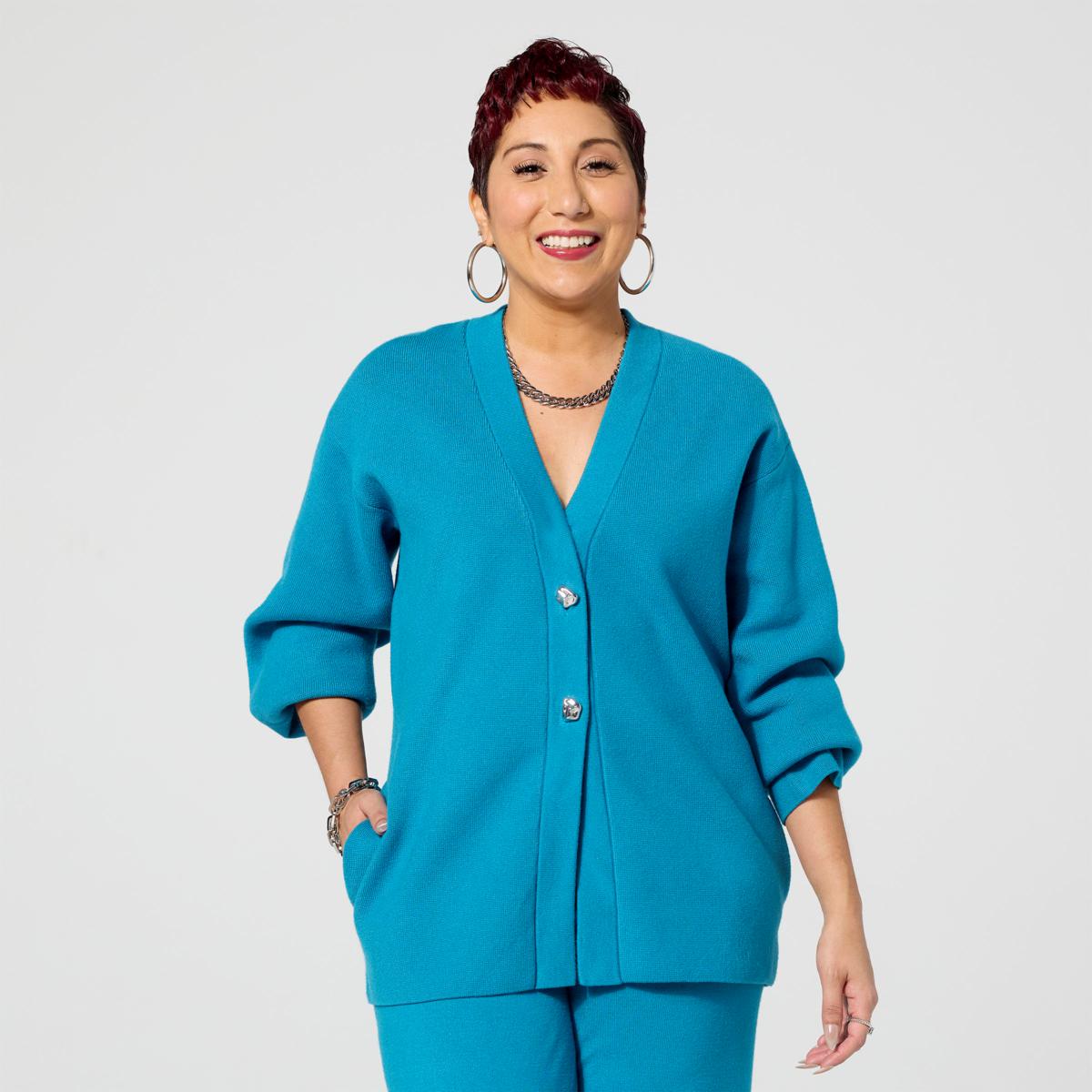 Library Cardigan | Women's Collared Boucle Knit Cardigan