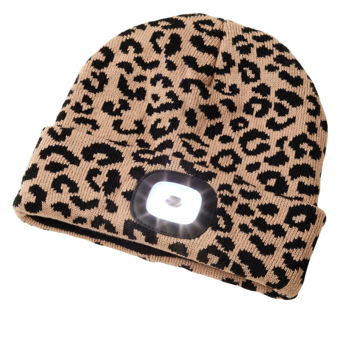 headlightz rechargeable led knit beanie with light