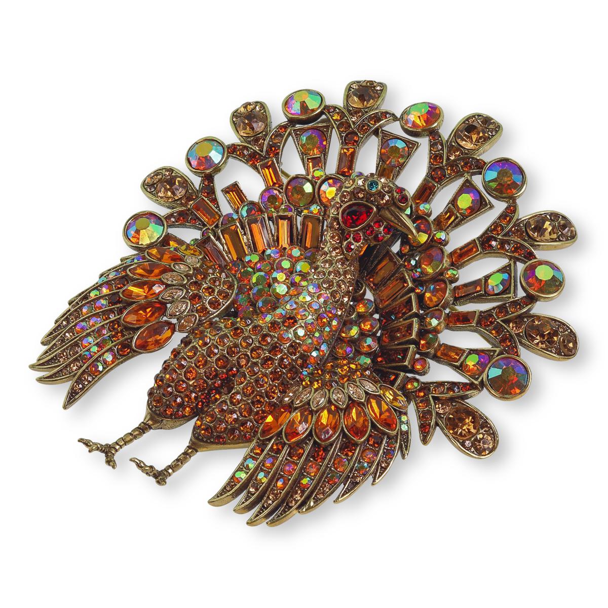 Heidi Daus Tyrone Turkey Multi-Color Crystal Pin | HSN