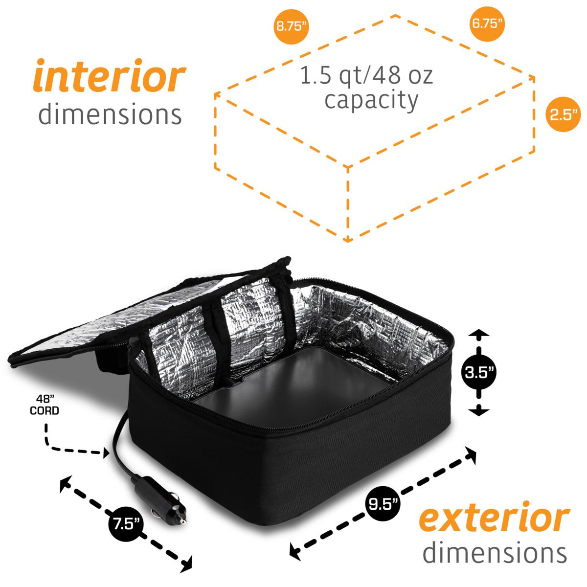 HOTLOGIC Portable Personal 12V Mini Oven - Black