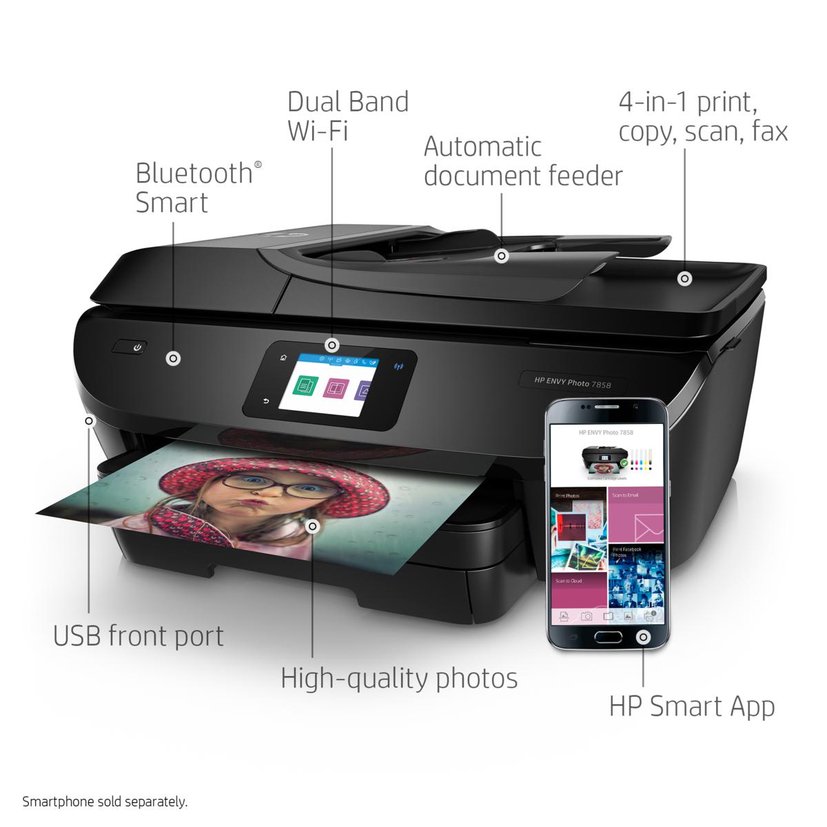 (hsn) Hp Envy Wireless Photo Printer, Copier, Scanner & Fax With 