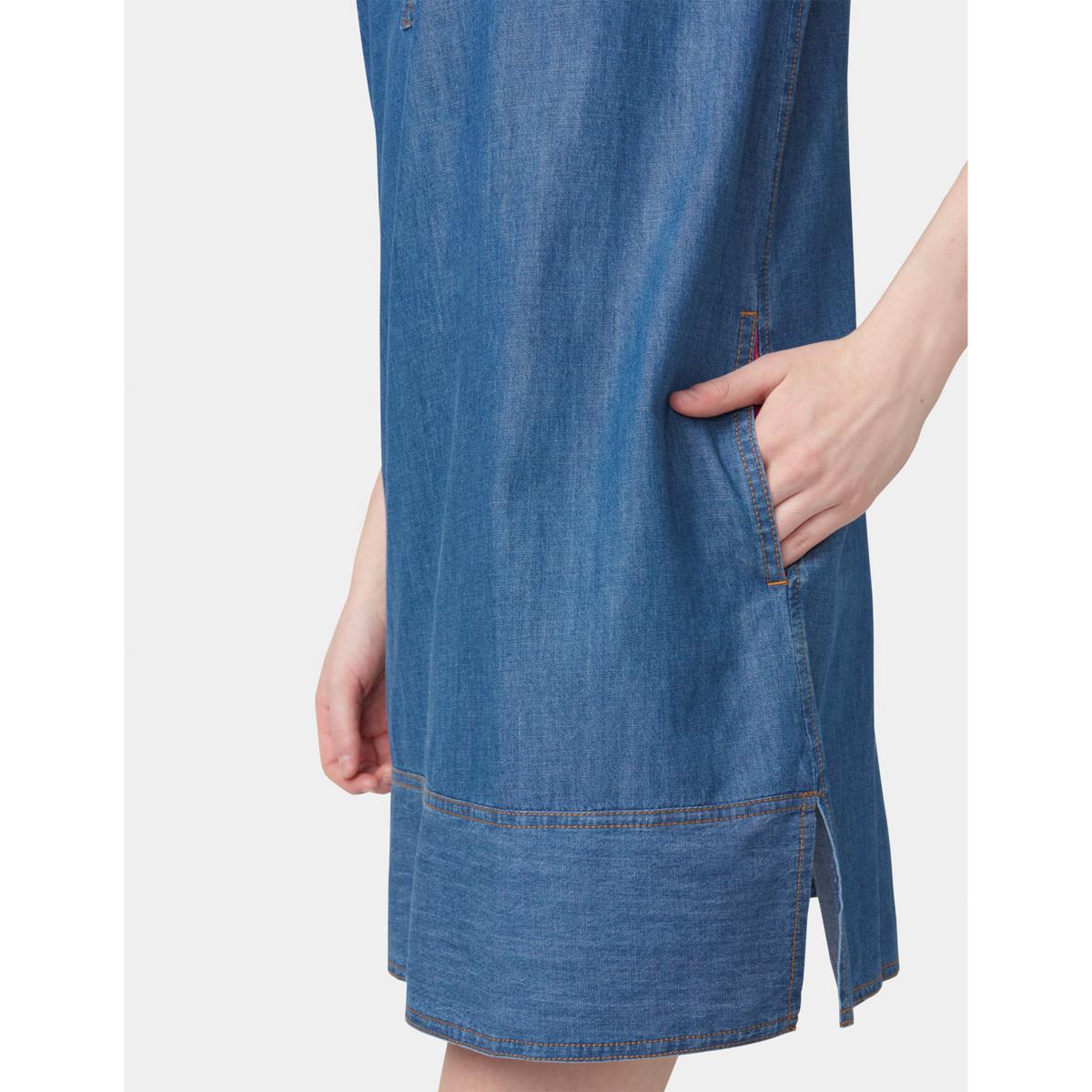 knee length dresses for ladies Chi Chi London - Long Sleeve Denim Shirt Dress
