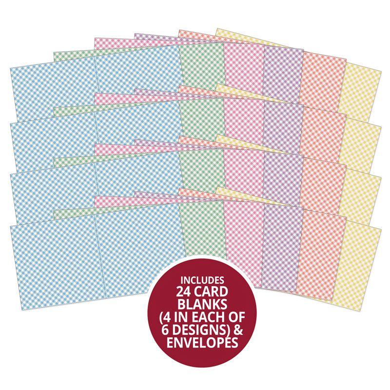 Hunkydory Crafts Hunkydory 6" x 6" Card Blanks & Envelopes Gingham