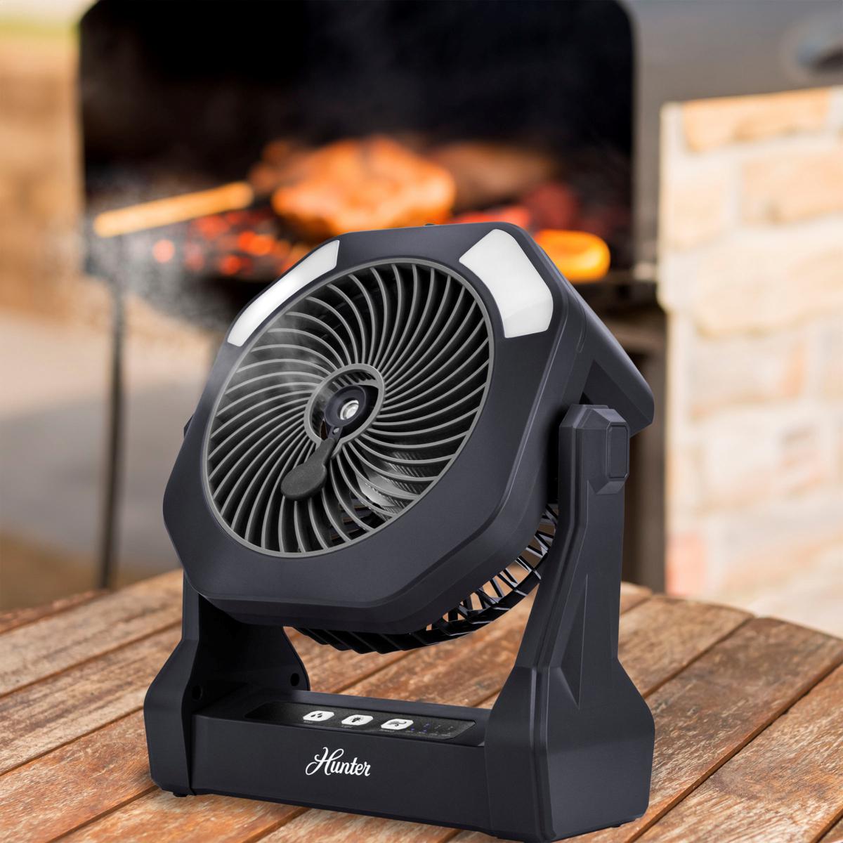 Hunter Rechargeable Fan with Mist Feature | HSN
