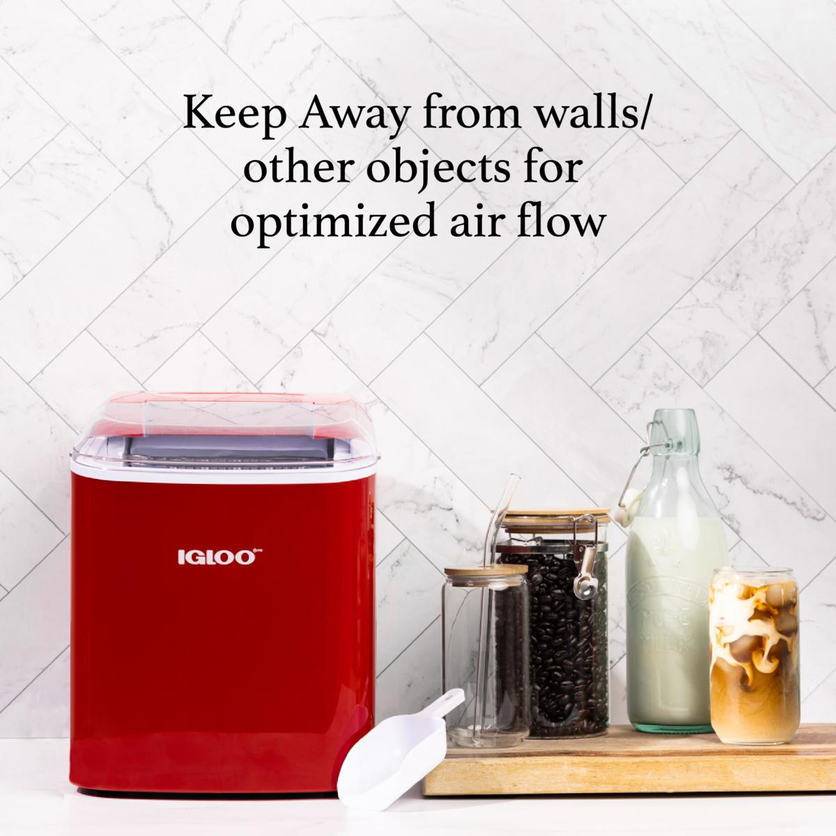 Igloo 26lb Portable Countertop Ice Maker Machine, Retro Red - 20512959