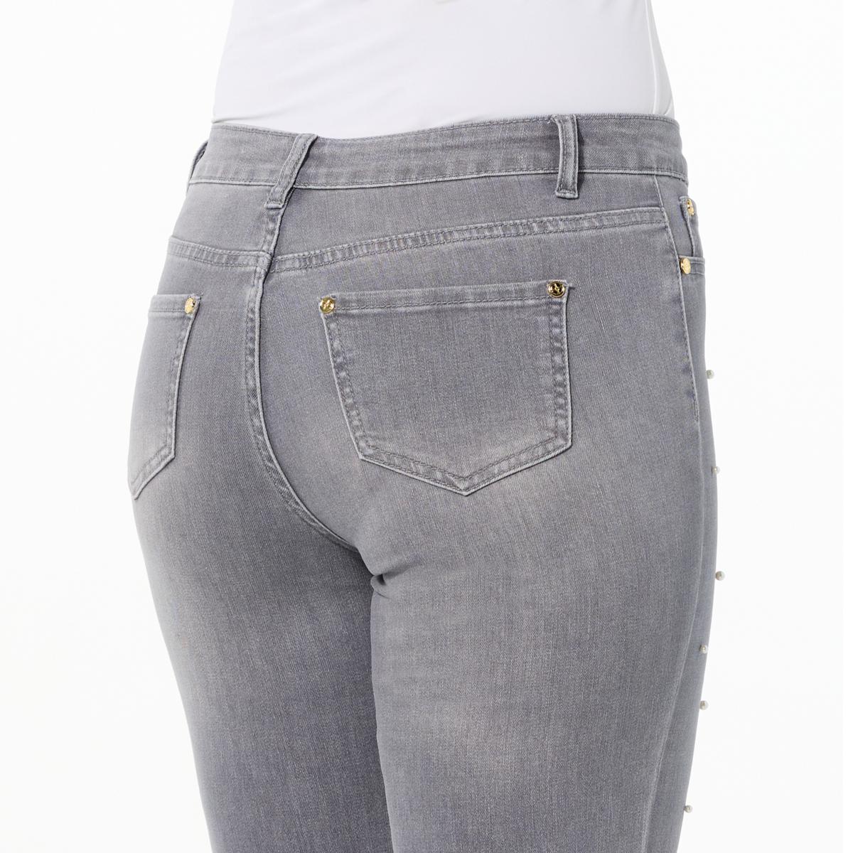 IMAN Global Chic Embellished Denim Bootcut Jean - 23307913 | HSN