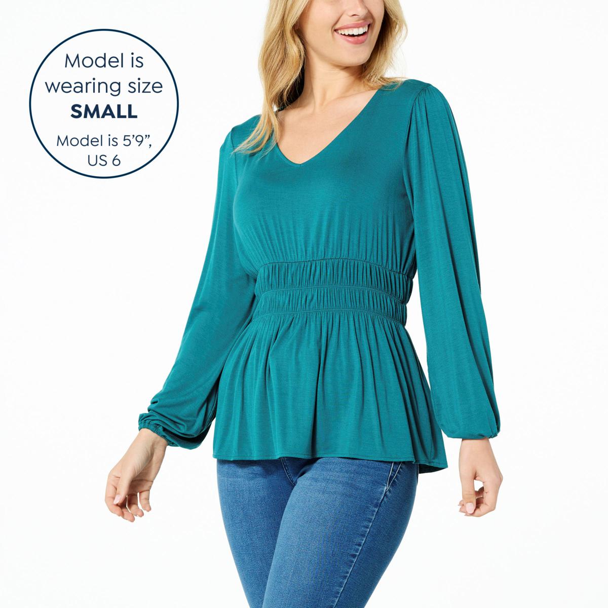 IMAN Global Chic Knit Peplum Top - 20679606 | HSN