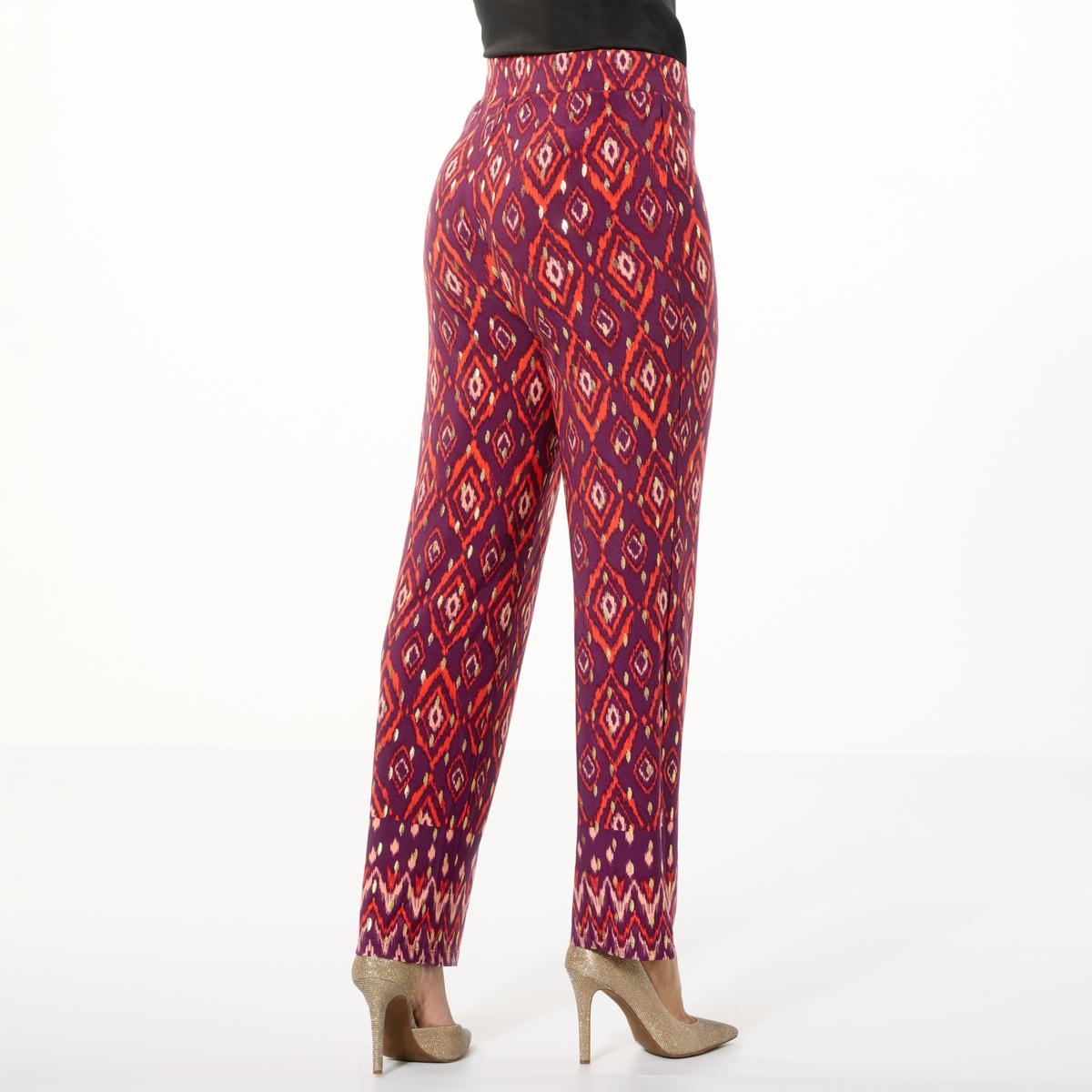 IMAN Global Chic Printed Knit Wide-Leg Pant - 23369307 | HSN
