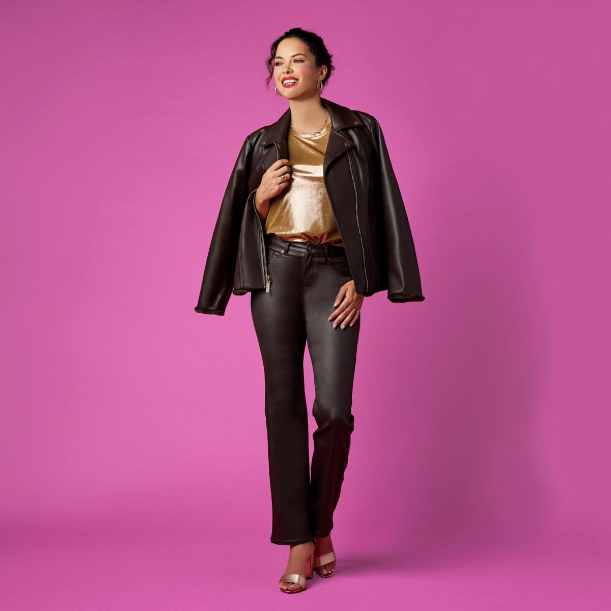 オープンセール 福袋 IMAN Global Jacket Leather Faux to Fur Faux Reversible Chic ジャケット・アウター