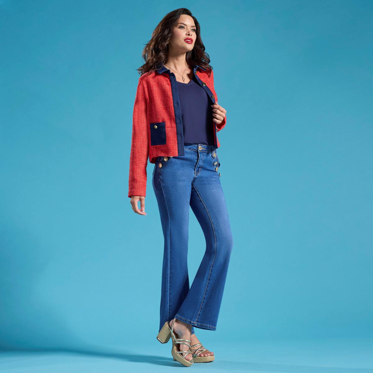 J.Crew: Sailor-button Denim Trouser In 1996 Semi-stretch For