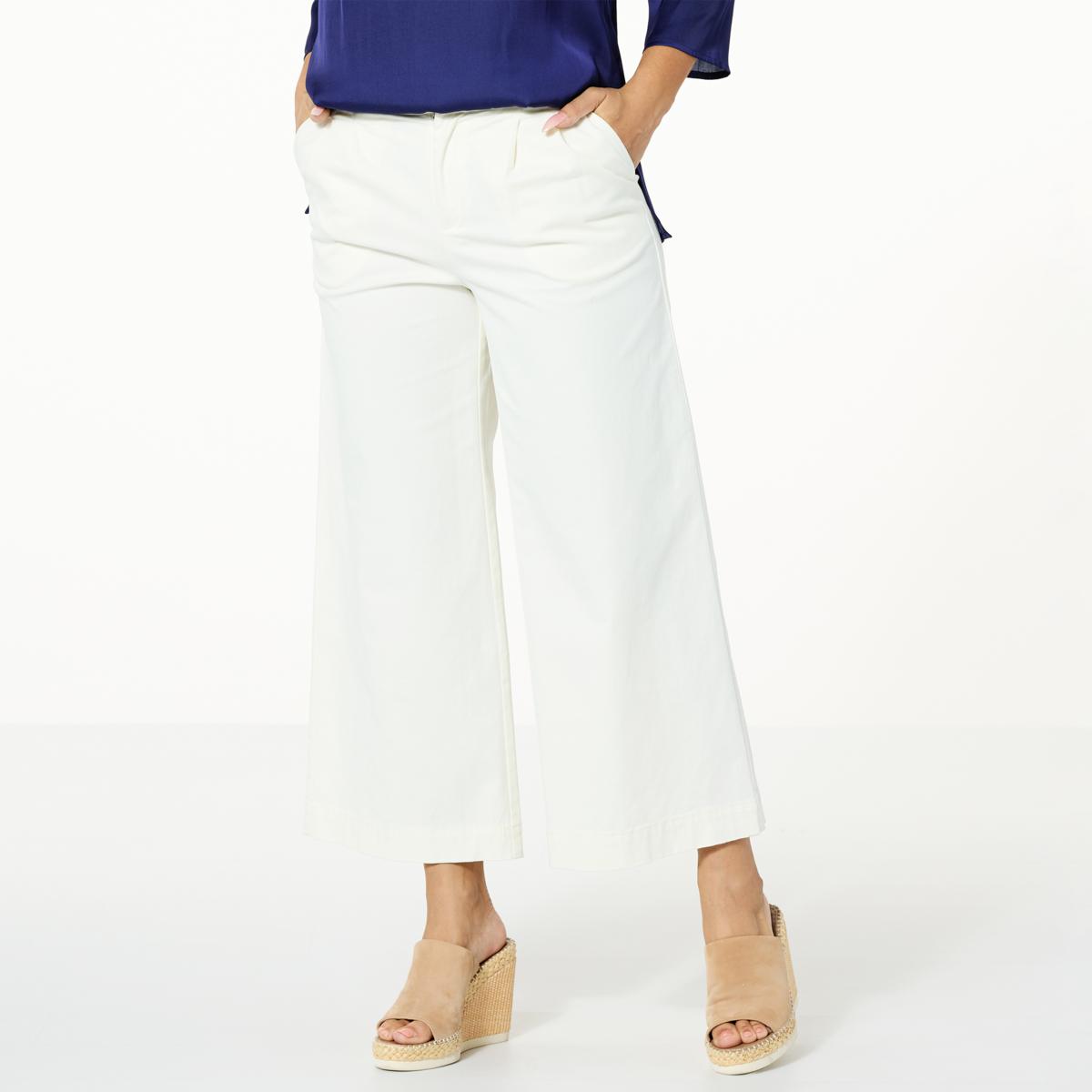 IMAN Global Chic Stretch Twill Crop Pant with Pockets