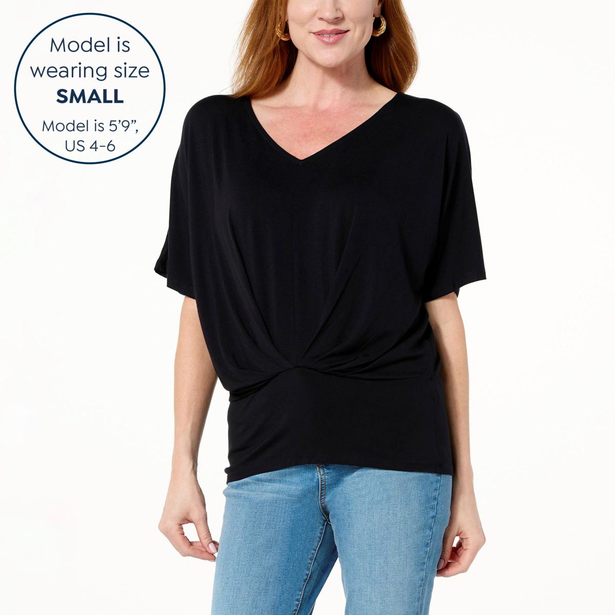 draped v neck top