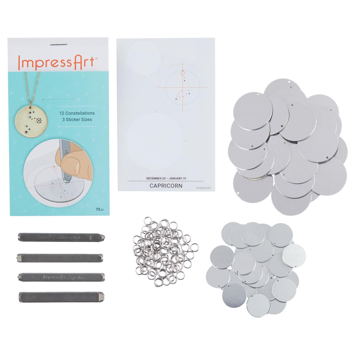 Signature Stamp Horoscope Signature Metal Stamp Design 12pc Metal