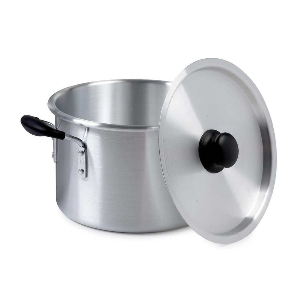 Imusa 8 qt Aluminum Stock Pot with Glass Lid & Bakelite Handles