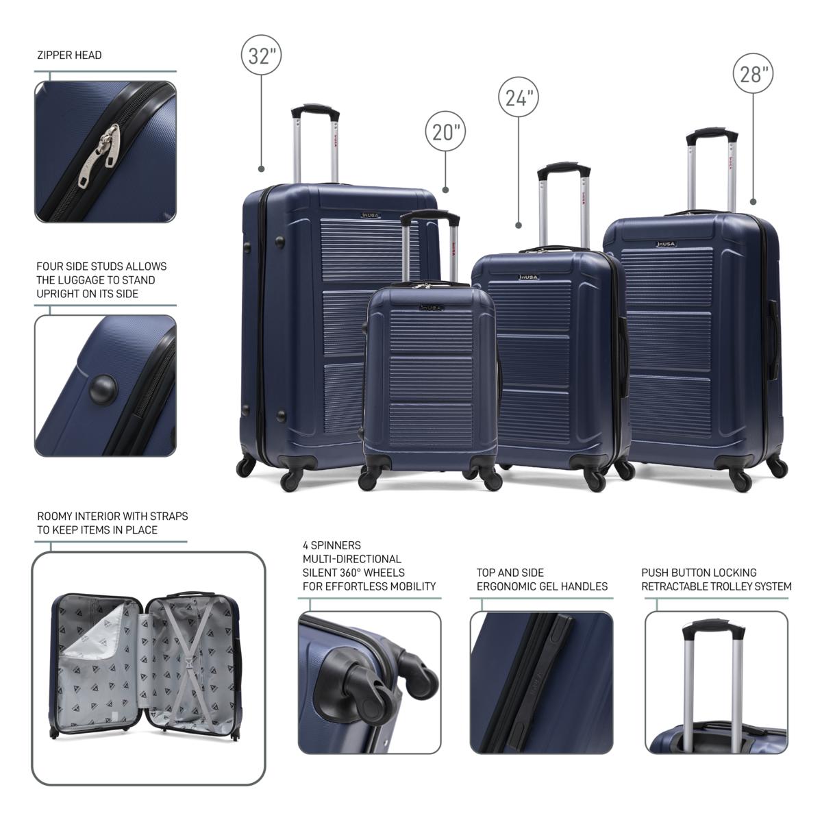 InUSA Pilot Lightweight Hardside 4 piece set | HSN