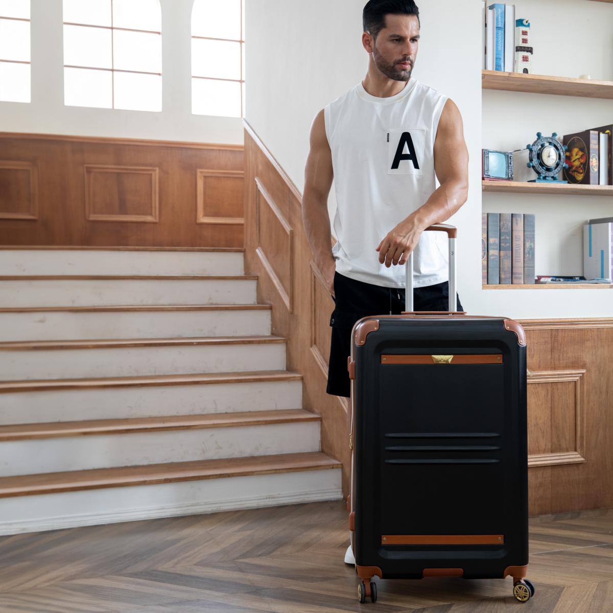 ITALIA Vintage 3 Piece Expandable Retro Luggage Set | HSN