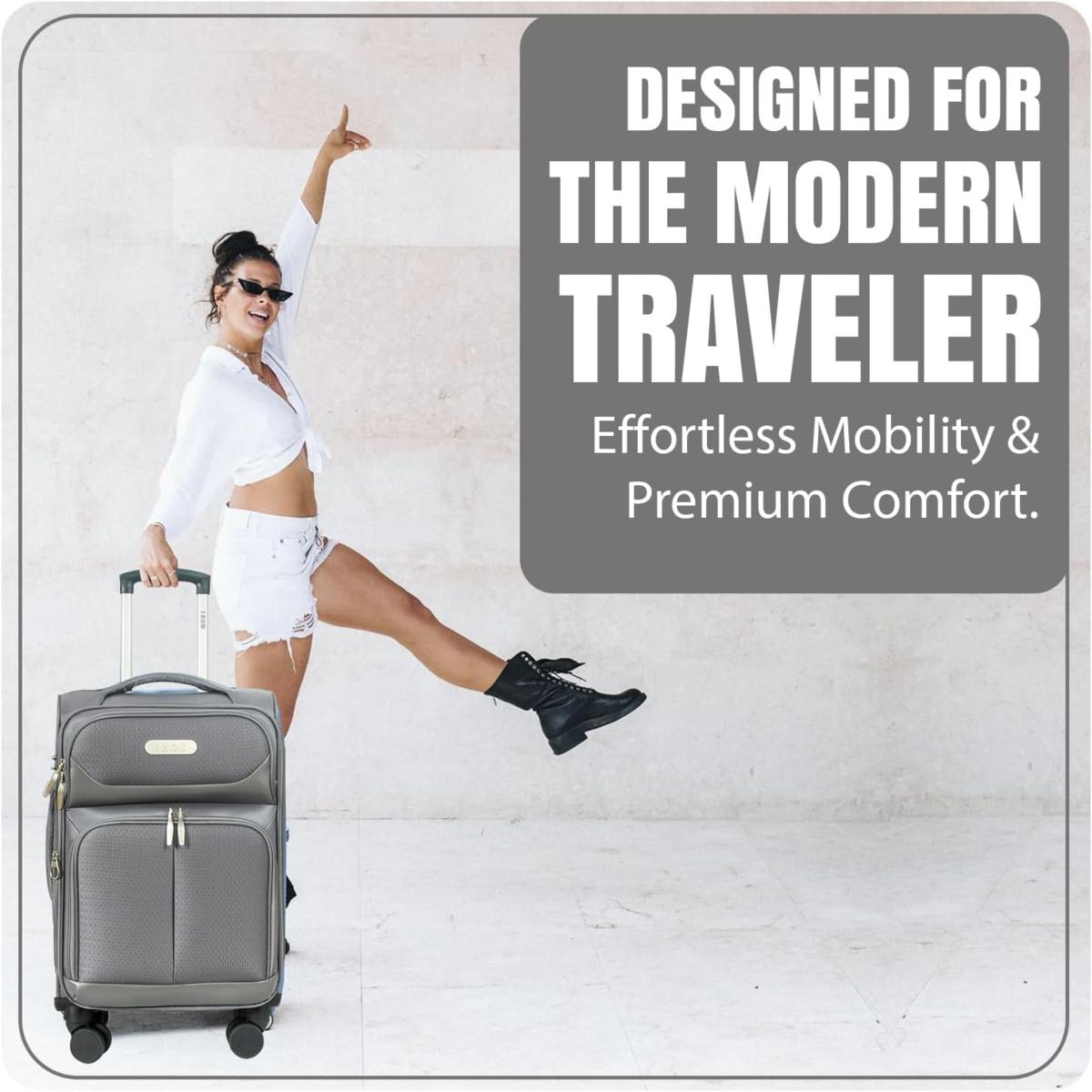IZOD Ocean 3pc Expandable Luggage Set with Lock | HSN